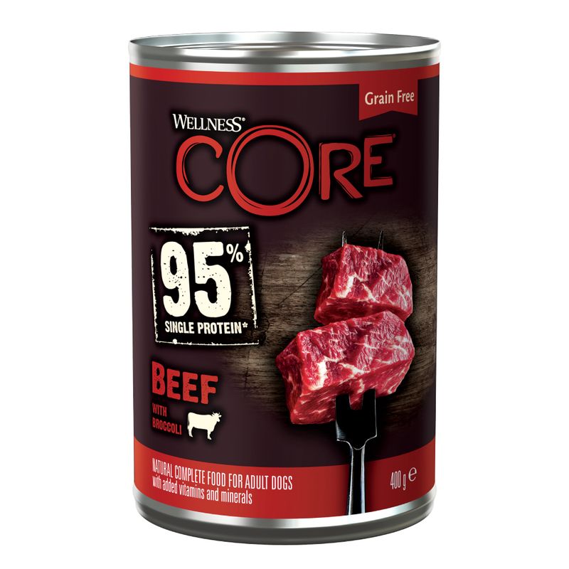 Wellness Core Adult 95% Single Protein Beef & Broccoli Wet Dog Food review