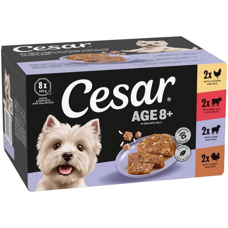 Cesar Senior 8+ Trays Chunks in Jelly review