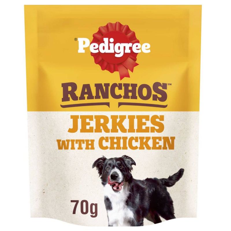 Pedigree Adult Ranchos Jerkies Dog Chew Treat Chicken Flavour review