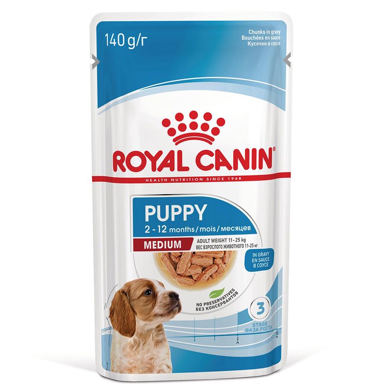 Royal Canin Medium Puppy in Gravy review
