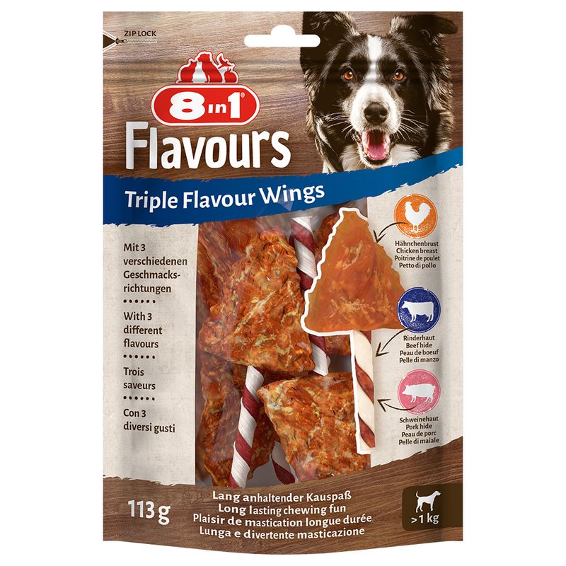 8in1 Triple Flavour Wings Chew Sticks review