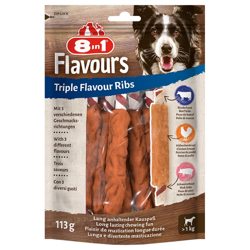 8in1 Triple Flavour Ribs Chew Sticks review
