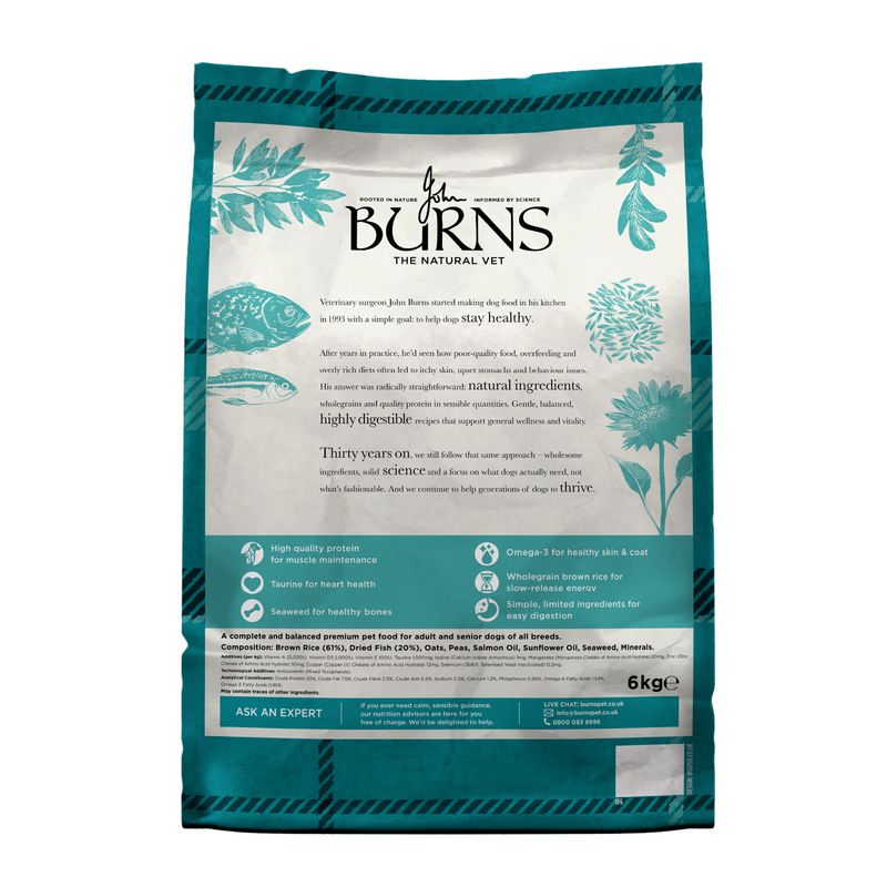 Burns Adult & Senior Original - Fish & Brown Rice review