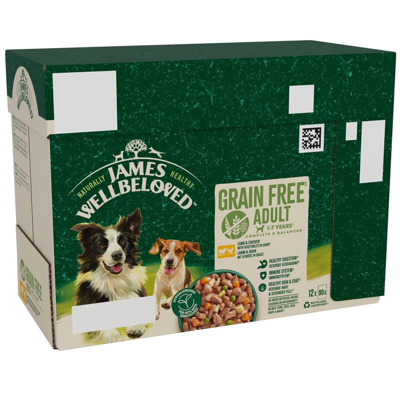 James Wellbeloved Adult Hypoallergenic Grain Free Pouches - Lamb & Chicken in Gravy review