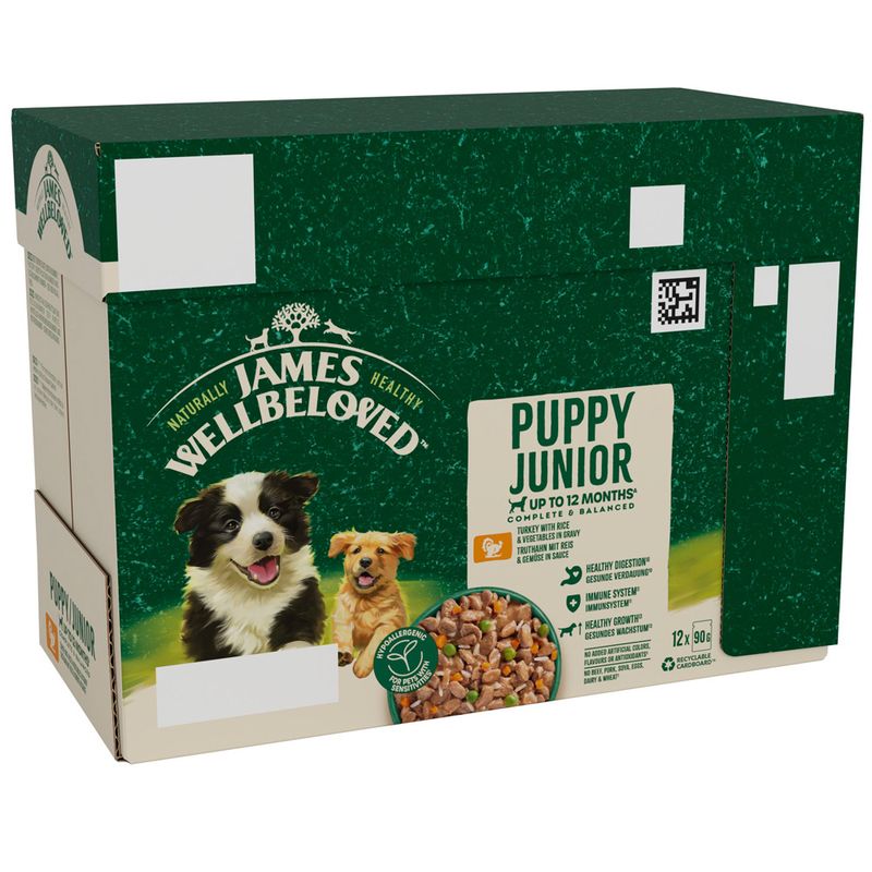 James Wellbeloved Puppy & Junior Hypoallergenic Pouches - Turkey in gravy review