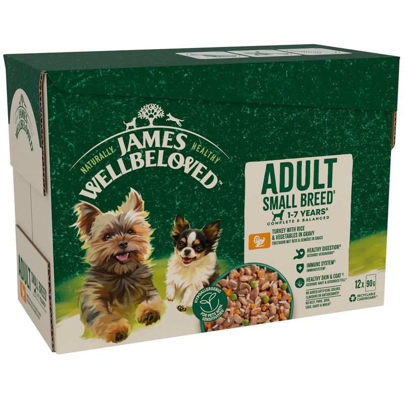 James Wellbeloved Adult Small Dog Hypoallergenic Pouches - Turkey in Gravy review