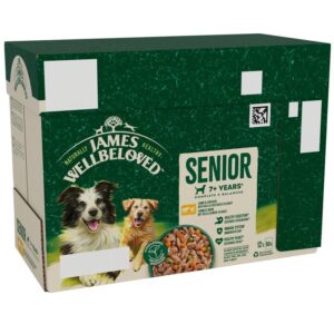 James Wellbeloved Senior Hypoallergenic Pouches – Lamb & Chicken in gravy