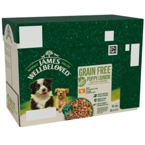 James Wellbeloved Puppy & Junior Hypoallergenic Grain Free Pouches - Turkey in Gravy