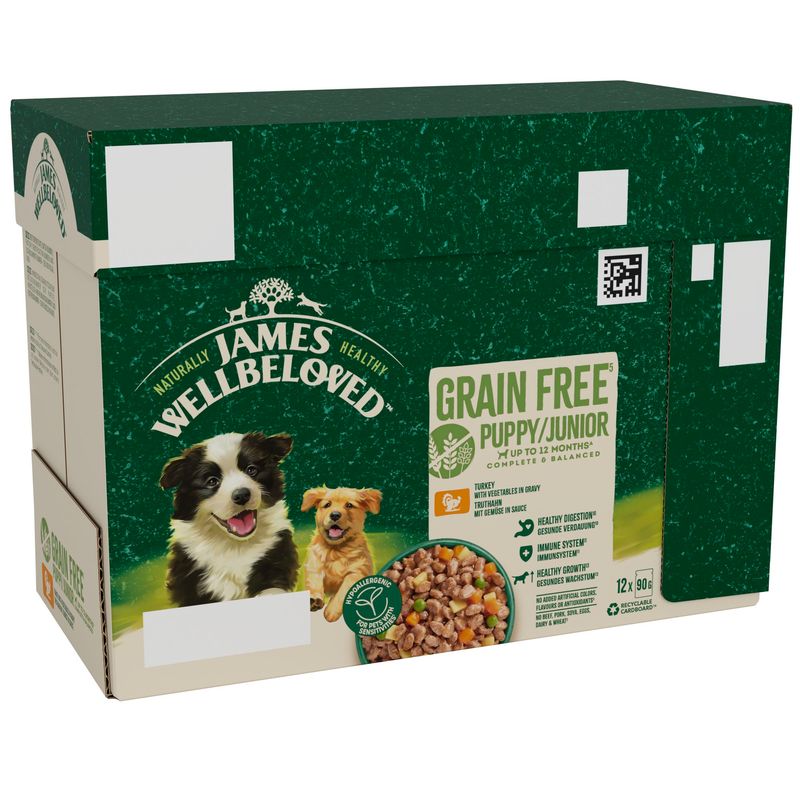 James Wellbeloved Puppy & Junior Hypoallergenic Grain Free Pouches - Turkey in Gravy review
