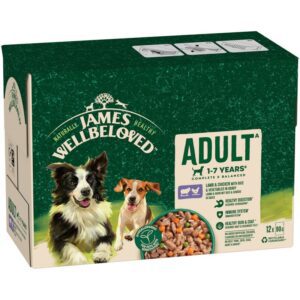 James Wellbeloved Adult Hypoallergenic Pouches - Lamb & Chicken with Rice