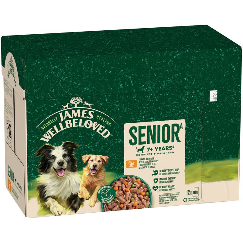 James Wellbeloved Senior Hypoallergenic Pouches - Turkey & Rice in Gravy review