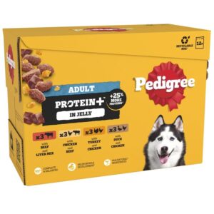 Pedigree Protein+ Pouches in Jelly Multipack