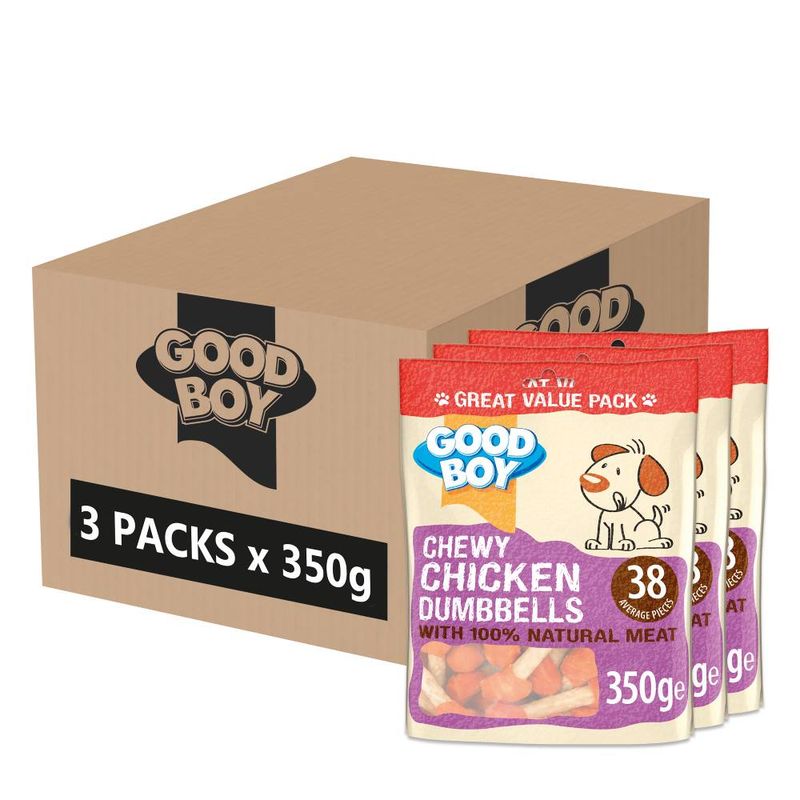 Good Boy Chewy Chicken Dumbbells review
