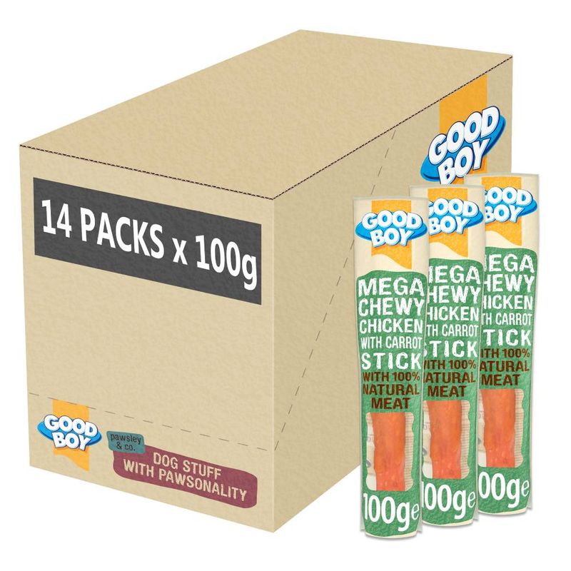 Good Boy Mega Chewy Chicken with Carrot Stick review