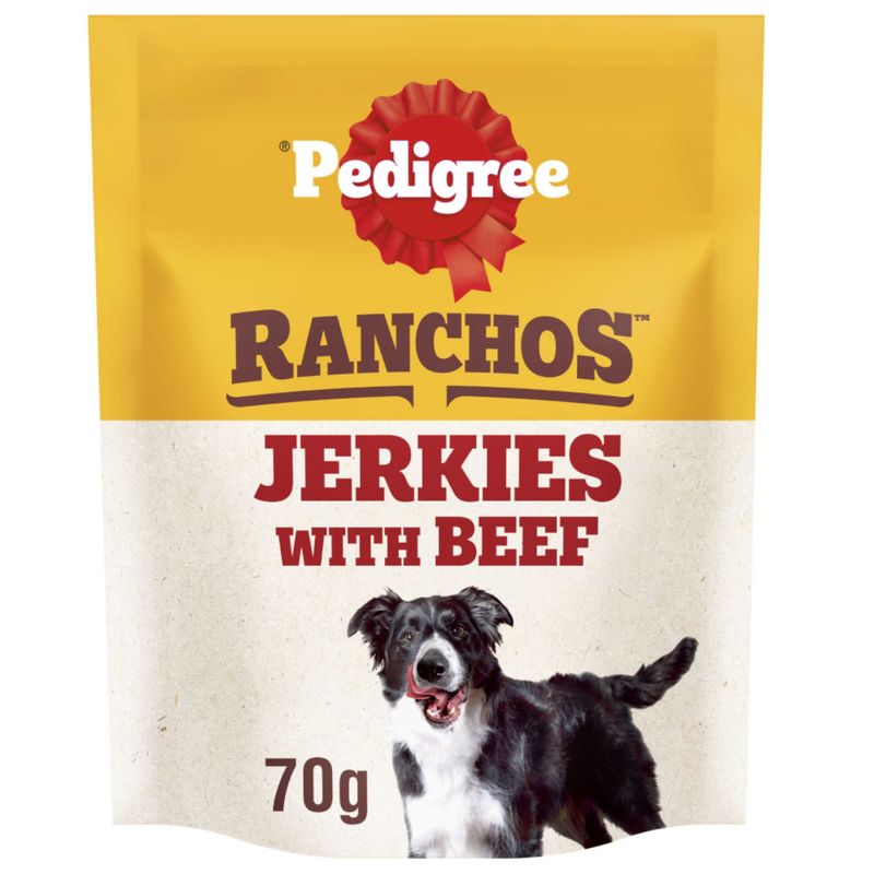 Pedigree Adult Ranchos Jerkies Dog Chew Treat Beef Flavour review