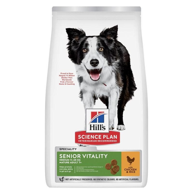 Hill’s Hill’s Science Plan Senior Vitality Mature Adult 7+ Medium with Chicken & Rice review