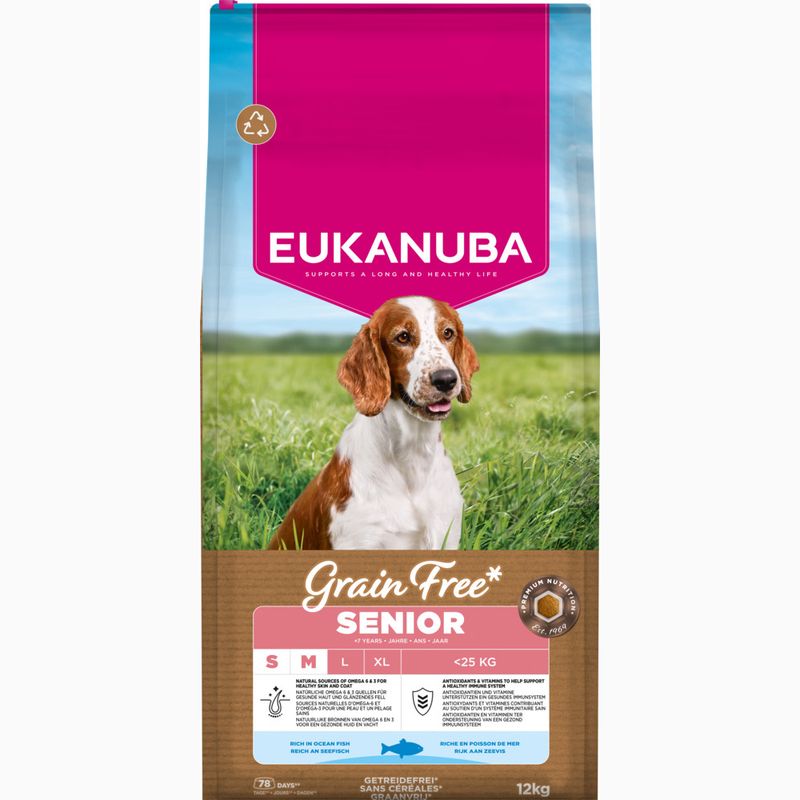 Eukanuba Grain-Free Senior Small & Medium Breed Ocean Fish review