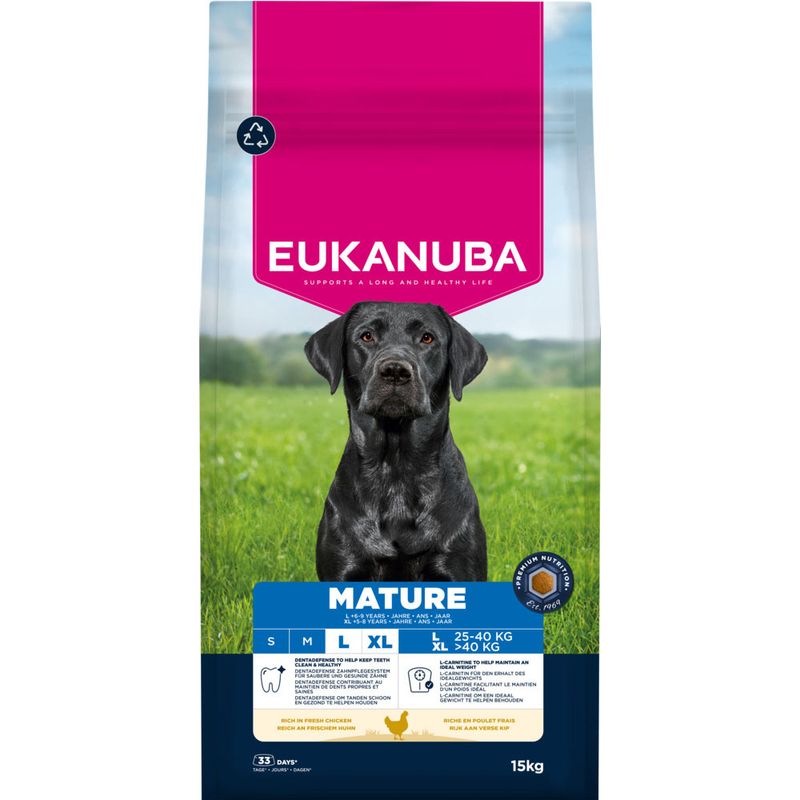 Eukanuba Premium Nutrition Mature Large & Giant Breed Chicken review