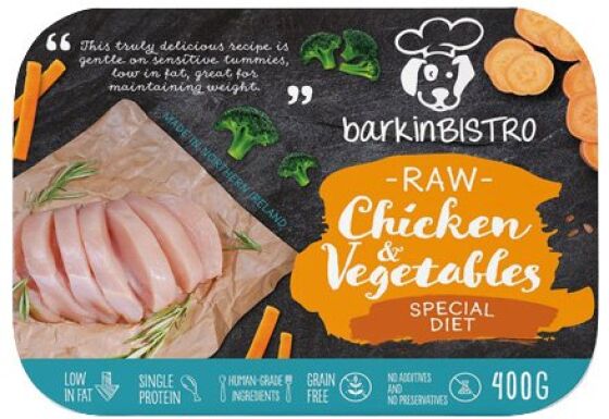 Barkin Bistro Special Diet Chicken & Vegetables Raw review