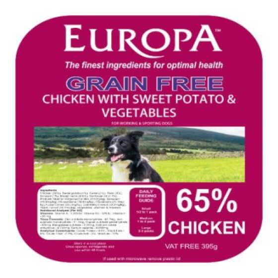 Europa Grain Free chicken with sweet potato & vegetables review
