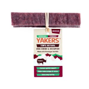 Yakers Dog Chew - Medium with Cranberry