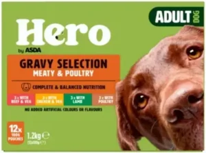 Hero by Asda Adult Dog Pouches in Gravy