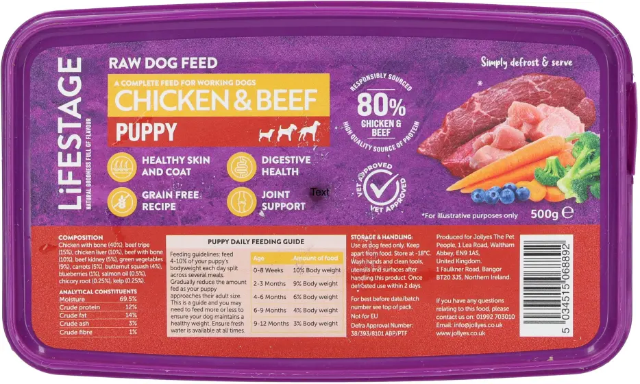 Lifestage Grain Free Raw Puppy review