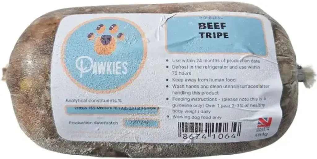 Pawkies Boneless Tripe review